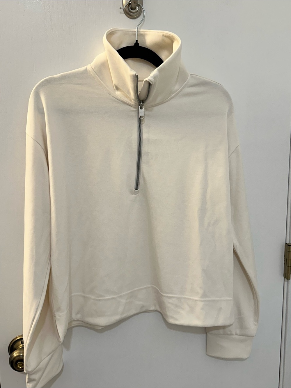 Athleta Cream Seasoft Quarter-Zip women’s
